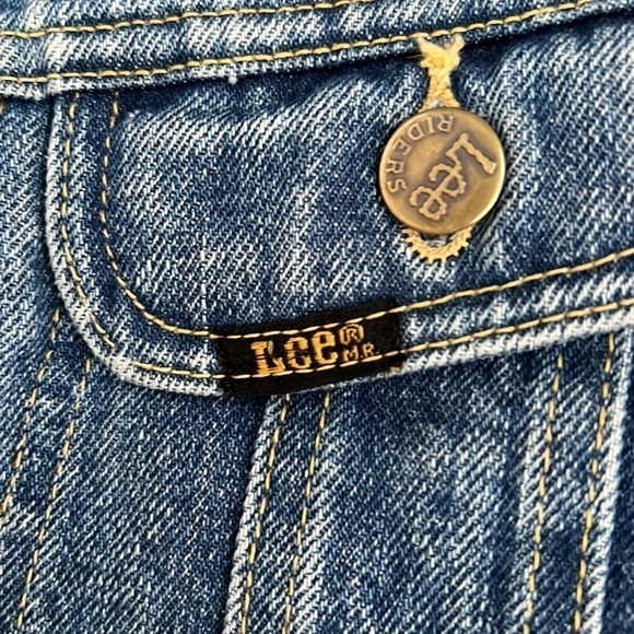 Vintage Lee Riders Harley Davidson Patch Jean Jacket - Picture 8 of 16